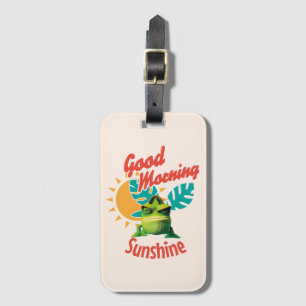 Goedemorgen Zonneschijn Grappige Kameleon Bagagelabel