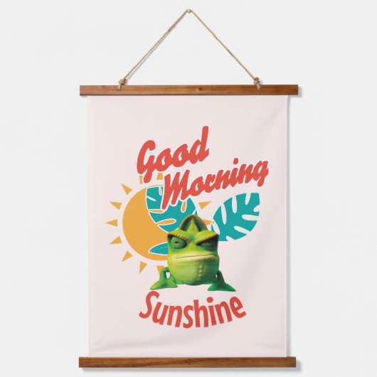 Goedemorgen Zonneschijn Grappige Kameleon Hangend Wandkleed (Voorkant)