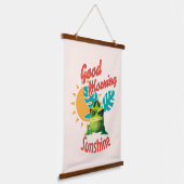 Goedemorgen Zonneschijn Grappige Kameleon Hangend Wandkleed (Gebogen)