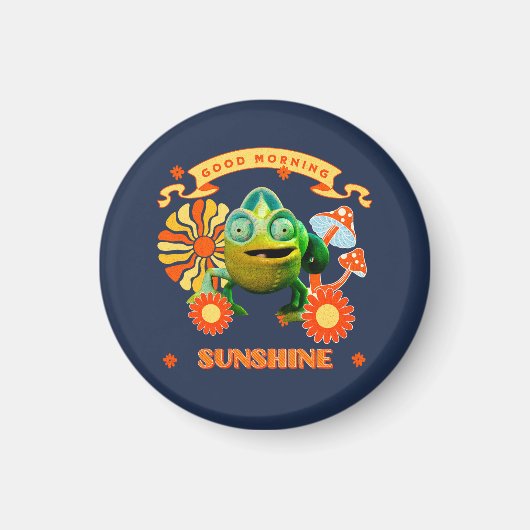 Goedemorgen Zonneschijn Grappige Kameleon Magneet (Voorkant)