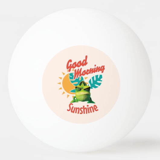 Goedemorgen Zonneschijn Grappige Kameleon Pingpongbal (Voorkant)