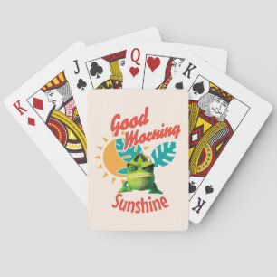 Goedemorgen Zonneschijn Grappige Kameleon Pokerkaarten