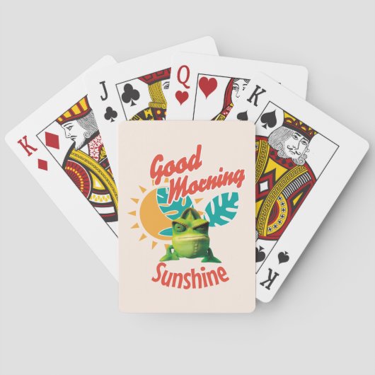 Goedemorgen Zonneschijn Grappige Kameleon Pokerkaarten (Achterkant)