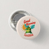 Goedemorgen Zonneschijn Grappige Kameleon Ronde Button 3,2 Cm (Voorkant /achterkant)