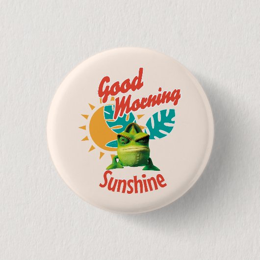 Goedemorgen Zonneschijn Grappige Kameleon Ronde Button 3,2 Cm (Voorkant)