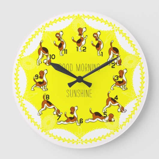 Goedemorgen zonneschijn grote klok (Voorkant)