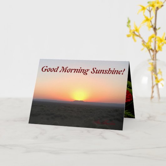 Goedemorgen zonneschijn kaart (Gele Bloem)