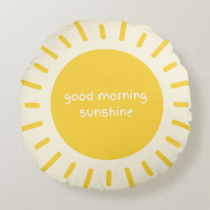 goedemorgen zonneschijn kinderkussen rond kussen