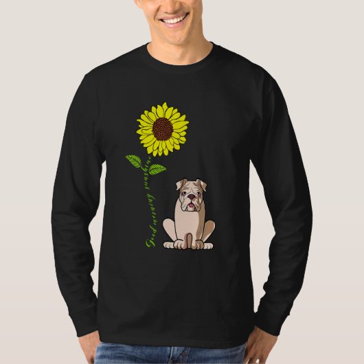 Goedemorgen Zonneschijn Liefde Mijn Engelse Bulldo T-shirt (Voorkant)