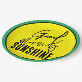 Goedemorgen zonneschijn papieren bordje (Gekanteld)