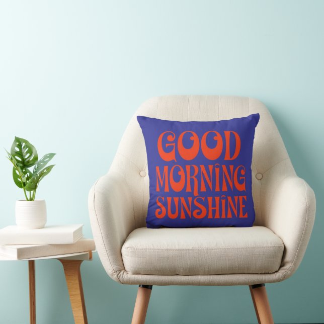 Goedemorgen Zonneschijn Retro Decor Print Kussen (Stoel)