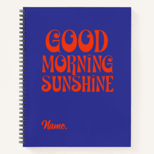 Goedemorgen Zonneschijn Retro Decor Print Notitieboek