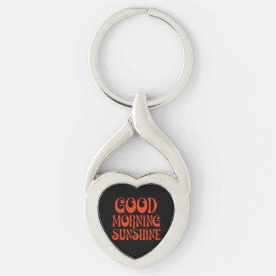 Goedemorgen Zonneschijn Retro Decor Print Sleutelhanger