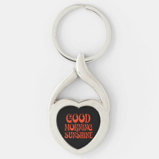 Goedemorgen Zonneschijn Retro Decor Print Sleutelhanger (Voorkant)