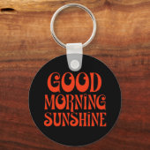 Goedemorgen Zonneschijn Retro Decor Print Sleutelhanger (Voorkant)