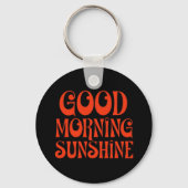 Goedemorgen Zonneschijn Retro Decor Print Sleutelhanger (Achterkant)