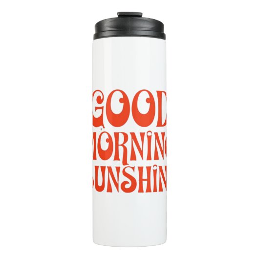 Goedemorgen Zonneschijn Retro Decor Print Thermosbeker (Voorkant)