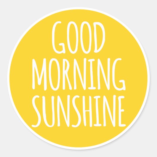 Goedemorgen zonneschijn ronde sticker (Voorkant)
