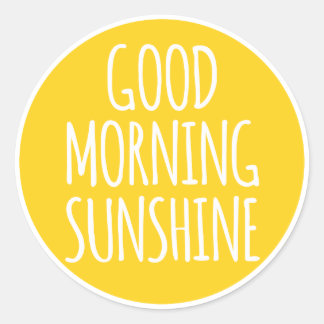 Goedemorgen zonneschijn ronde sticker