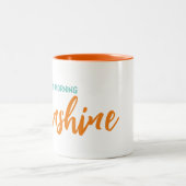 Goedemorgen zonneschijn tweekleurige koffiemok (Center)