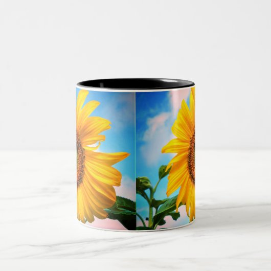 Goedemorgen zonneschijn! tweekleurige koffiemok (Center)