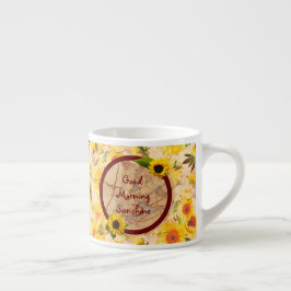Goedemorgen Zonneschijn Zonnebloem Ontbijt Koffie Espresso Kop