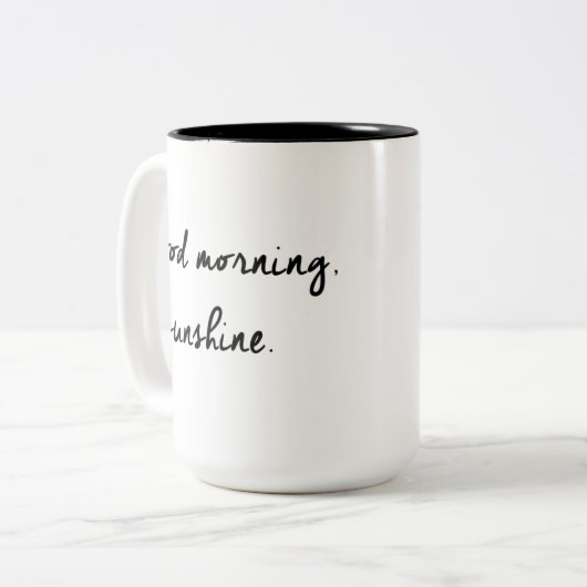Goedemorgen, zonneschijn zwart-wit Mok (Voorkant links)