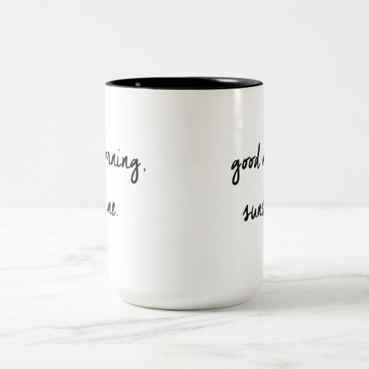 Goedemorgen, zonneschijn zwart-wit Mok (Center)