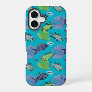Goedemorgen Zwemmen Vis Koraal Reef Patroon iPhone 16 Hoesje