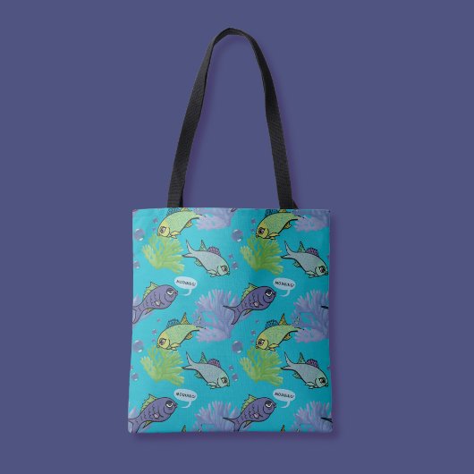 Goedemorgen Zwemmen Vis Koraal Reef Patroon Tote Bag