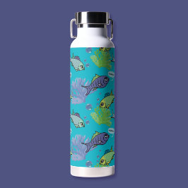 Goedemorgen Zwemmen Vis Koraal Reef Patroon Waterfles