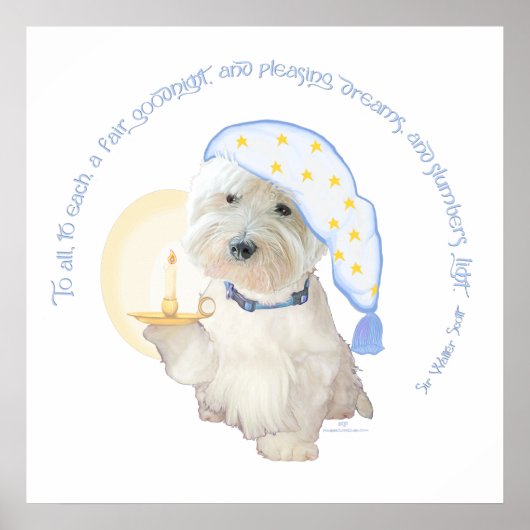 Goedenacht Blauw Poster (Voorkant)