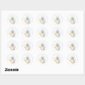 Goedenacht Blauw Ronde Sticker (Vel)