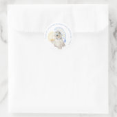 Goedenacht Blauw Ronde Sticker (Tas)