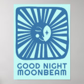 Goedenacht Moonbeam Schattige Moon Nursery Room Ar Poster (Voorkant)