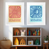 Goedenacht Moonbeam Schattige Moon Nursery Room Ar Poster