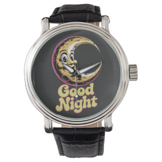 Goedenacht Retro Moon Horloge