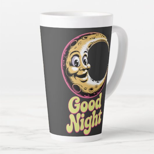 Goedenacht Retro Moon Latte Mok (Rechterhoek)