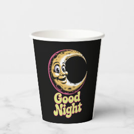 Goedenacht Retro Moon Papieren Bekers