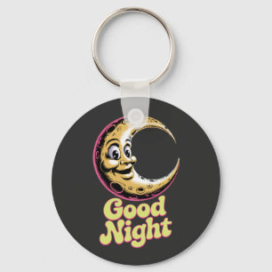 Goedenacht Retro Moon Sleutelhanger