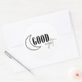 Goedenacht Ronde Sticker (Envelop)