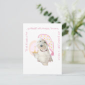 Goedenacht Roze Briefkaart (Staand voorkant)