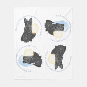 Goedenacht Schotse Terrier Fleece Deken