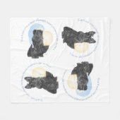 Goedenacht Schotse Terrier Fleece Deken (Voorkant (Horizontaal))