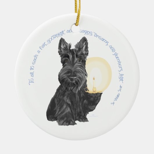 Goedenacht Schotse Terrier Keramisch Ornament (Voorkant)