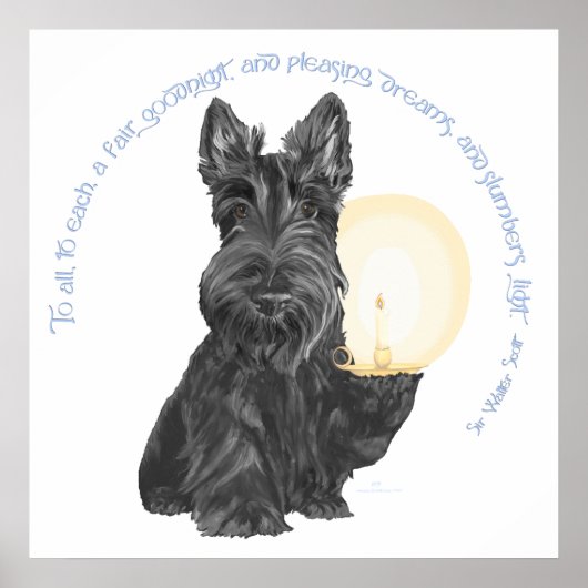 Goedenacht Schotse Terrier Poster (Voorkant)