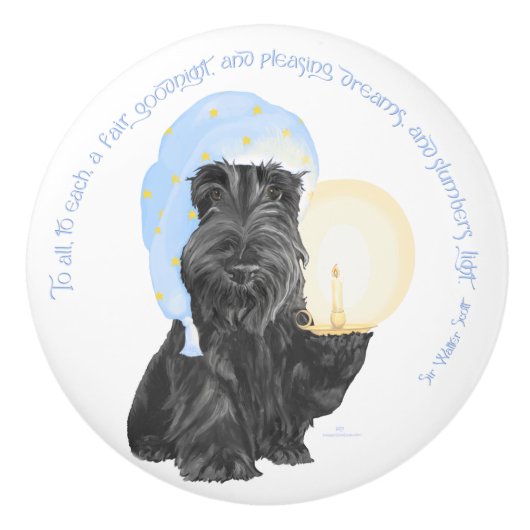 Goedenacht Scotties Keramische Knop (Voorkant)