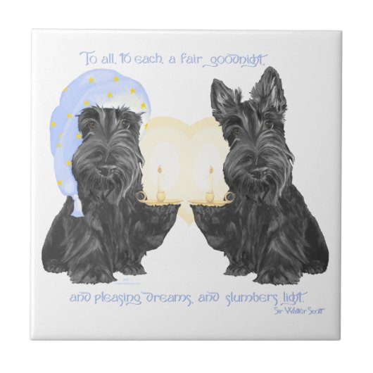 Goedenacht Scotties Tegeltje (Voorkant)