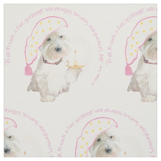 Goedenacht Westie Stof (Swatch)