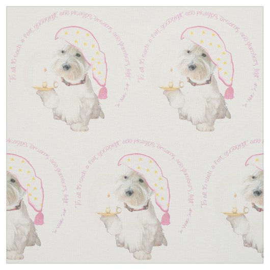 Goedenacht Westie Stof (Swatch)